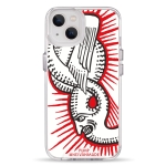 Чехол Pump Transparency Silver Button Case for iPhone 13 Doorsnake