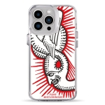 Чехол Pump Transparency Silver Button Case for iPhone 13 Pro Doorsnake