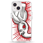 Чехол Pump Transparency Silver Button Case for iPhone 14 Doorsnake