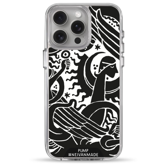 Чехол Pump Transparency Silver Button Case for iPhone 15 Pro Max Pattern№9 - цена, характеристики, отзывы, рассрочка, фото 1