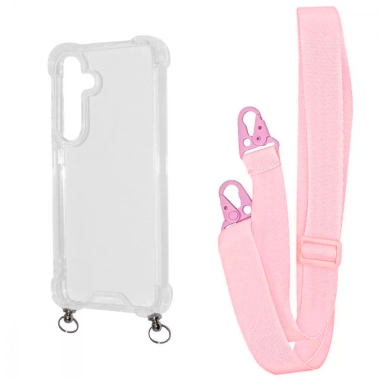 Чехол WAVE Clear Case with Strap Samsung Galaxy S24 Plus Light Purple - цена, характеристики, отзывы, рассрочка, фото 1