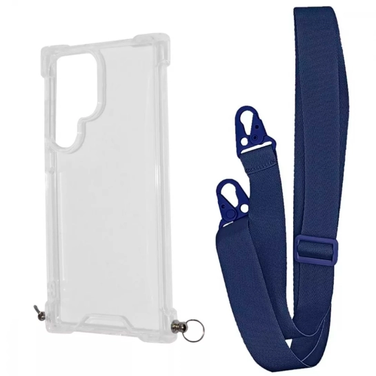Чехол WAVE Clear Case with Strap Samsung Galaxy S24 Ultra Midnight Blue