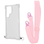 Чехол WAVE Clear Case with Strap Samsung Galaxy S24 Ultra Pink Sand