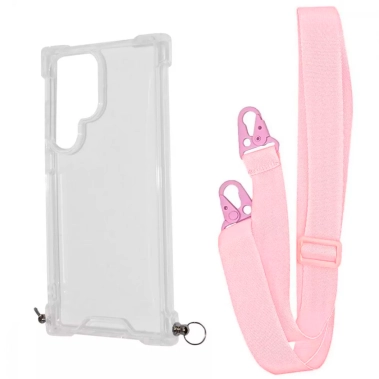 Чехол WAVE Clear Case with Strap Samsung Galaxy S24 Ultra Pink Sand - цена, характеристики, отзывы, рассрочка, фото 1