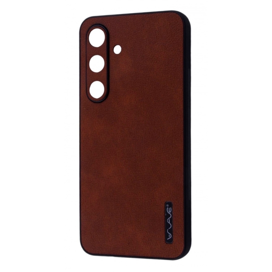 Чохол WAVE Leather Case Samsung Galaxy S24 Dark Brown - цена, характеристики, отзывы, рассрочка, фото 1