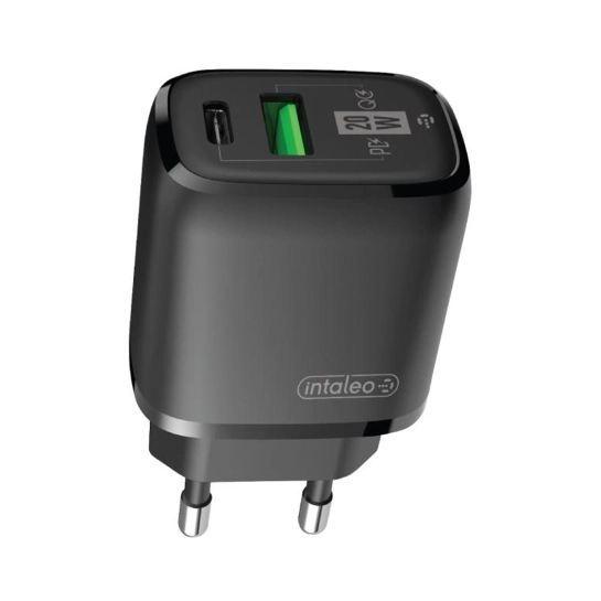 Мережевий зарядний пристрій Intaleo TCGQPD220 Black