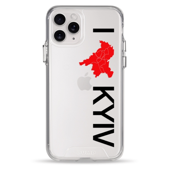 Чохол Pump Transparency Silver Button Case for iPhone 11 Pro I love Kyiv - цена, характеристики, отзывы, рассрочка, фото 1
