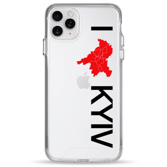 Чехол Pump Transparency Silver Button Case for iPhone 11 Pro Max I love Kyiv - цена, характеристики, отзывы, рассрочка, фото 1