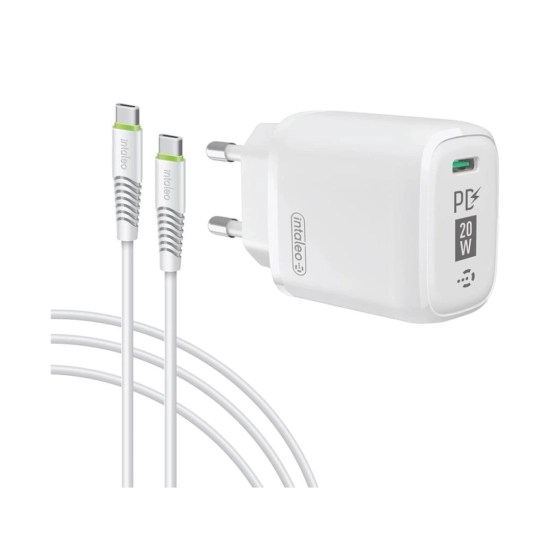 Сетевое зарядное устройство Intaleo TCGQPD120T White
