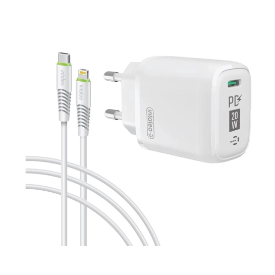 Сетевое зарядное устройство Intaleo TCGQPD120L White