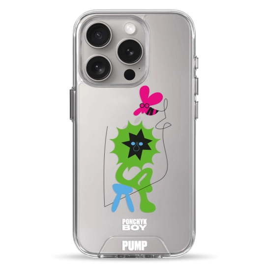 Чехол Pump Transparency Silver Button Case for iPhone 15 Pro PUMPxPonchyk Boy