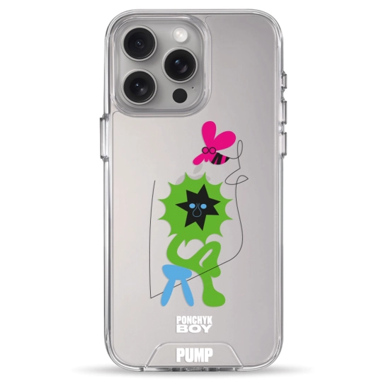 Чохол Pump Transparency Silver Button Case for iPhone 15 Pro Max PUMPxPonchyk Boy