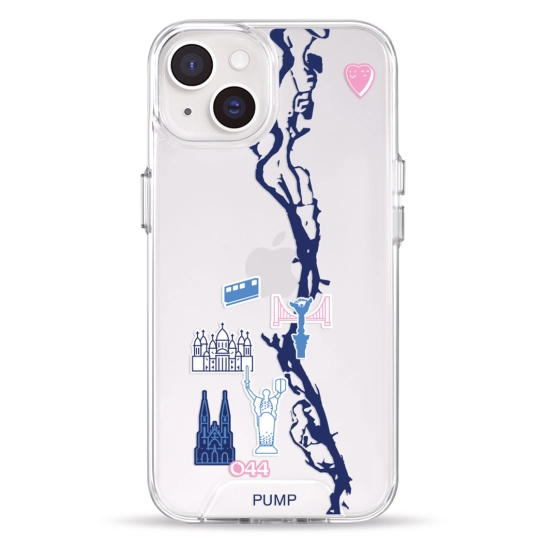 Чехол Pump Transparency Silver Button Case for iPhone 14 PUMPx044cafe