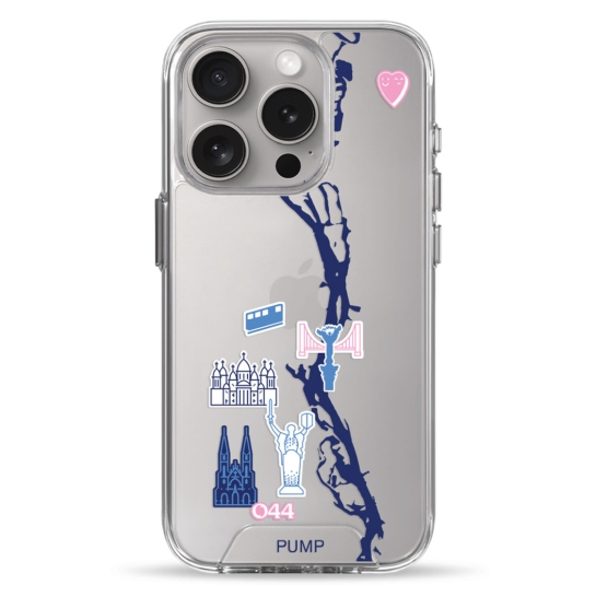 Чохол Pump Transparency Silver Button Case for iPhone 15 Pro PUMPx044cafe - цена, характеристики, отзывы, рассрочка, фото 1