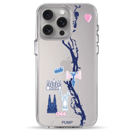 Чехол Pump Transparency Silver Button Case for iPhone 15 Pro Max PUMPx044cafe