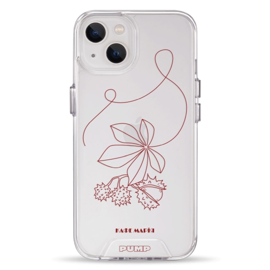 Чехол Pump Transparency Silver Button Case for iPhone 13 PUMPxCafe Maria - цена, характеристики, отзывы, рассрочка, фото 1