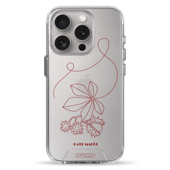 Чехол Pump Transparency Silver Button Case for iPhone 15 Pro PUMPxCafe Maria - цена, характеристики, отзывы, рассрочка, фото 1