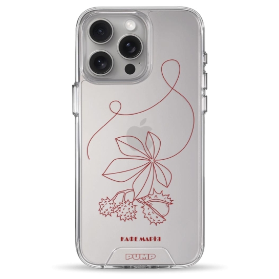 Чехол Pump Transparency Silver Button Case for iPhone 15 Pro Max PUMPxCafe Maria - цена, характеристики, отзывы, рассрочка, фото 1