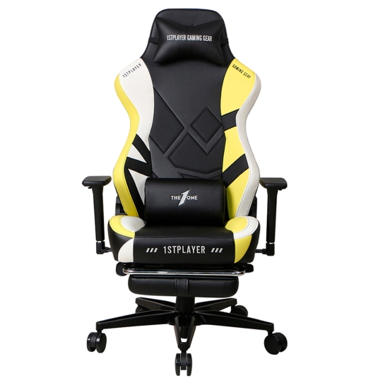 Игровое кресло 1stPlayer Duke Black-White-Yellow - цена, характеристики, отзывы, рассрочка, фото 1