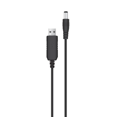 Кабель живлення ACCLAB USB to DC 5,5*2,1mm Cable 12V 1A Black - цена, характеристики, отзывы, рассрочка, фото 1