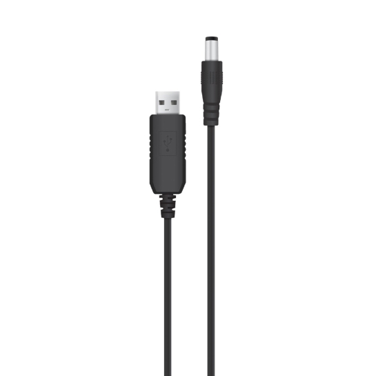 Кабель питания ACCLAB USB to DC 5,5*2,1mm Cable 12V 1A Black - цена, характеристики, отзывы, рассрочка, фото 1