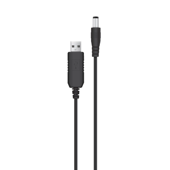Кабель питания ACCLAB USB to DC 5,5*2,5mm Cable 12V 1A Black