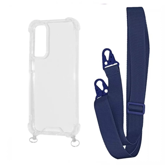 Чехол WAVE Clear Case with Strap Samsung Galaxy A25 Midnight blue