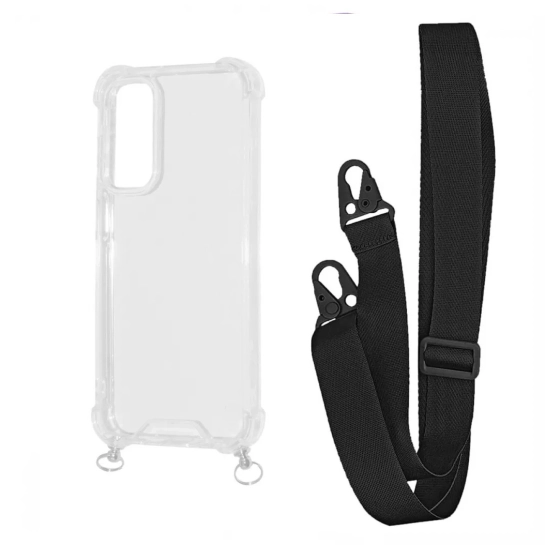 Чехол WAVE Clear Case with Strap Samsung Galaxy A25 Black