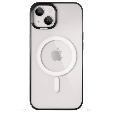 Чехол Pump Silicone Case 02 with MagSafe for iPhone 13/14 Clear/Black