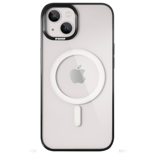 Чехол Pump Silicone Case 02 with MagSafe for iPhone 13/14 Clear/Black - цена, характеристики, отзывы, рассрочка, фото 1