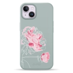 Чехол Pump Silicone Minimalistic Case with MagSafe for iPhone 14 Peony #