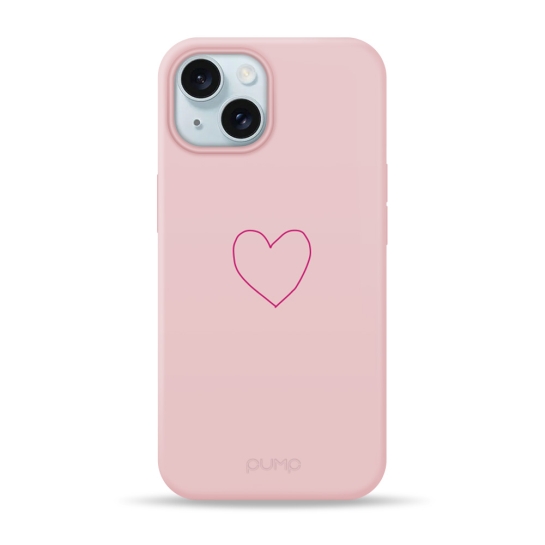 Чохол Pump Silicone Minimalistic Case with MagSafe for iPhone 15 Kryve heart # - ціна, характеристики, відгуки, розстрочка, фото 1
