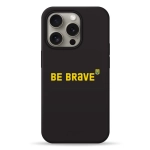 Чохол Pump Silicone Minimalistic Case with MagSafe for iPhone 15 Pro Be Brave #
