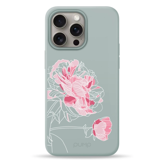 Чохол Pump Silicone Minimalistic Case with MagSafe for iPhone 15 Pro Max Peony #
