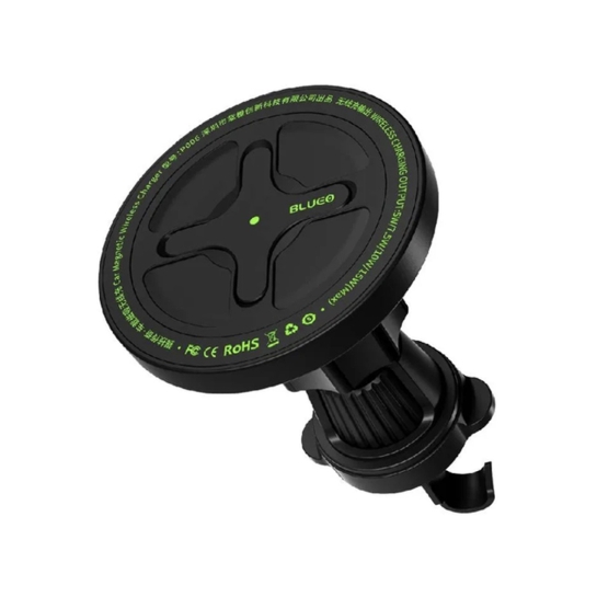 Бездротовий зарядний пристрій-тримач BlueO Ape Legend Car Mount Wireless Charger 15W Black - ціна, характеристики, відгуки, розстрочка, фото 1
