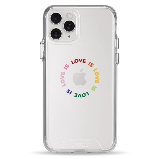 Чохол Pump Transparency Silver Button Case for iPhone 11 Pro Love is Love is Love is - цена, характеристики, отзывы, рассрочка, фото 1