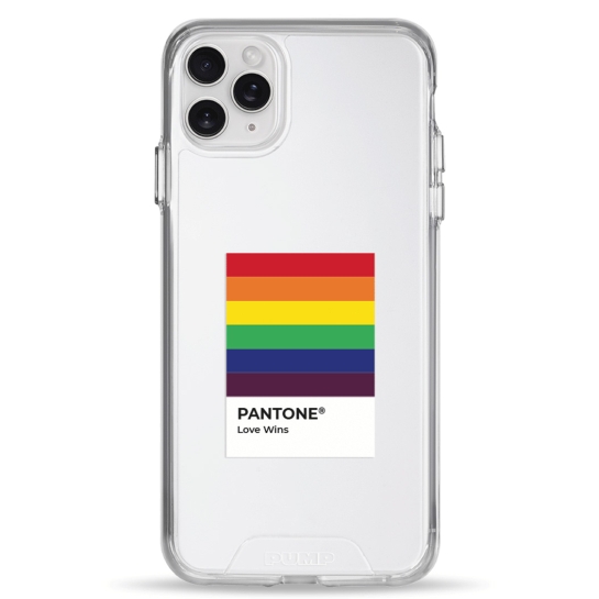 Чехол Pump Transparency Silver Button Case for iPhone 11 Pro Max Pantone Love Wins - цена, характеристики, отзывы, рассрочка, фото 1