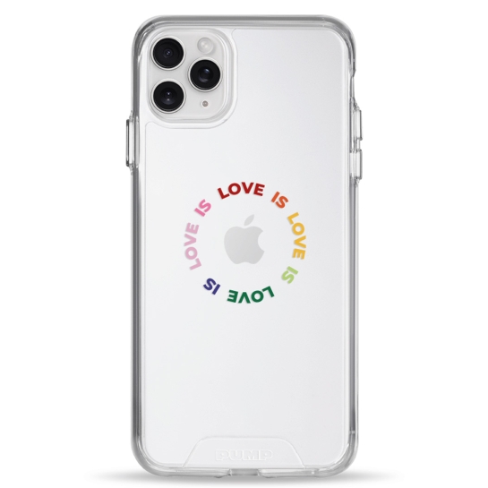 Чехол Pump Transparency Silver Button Case for iPhone 11 Pro Max Love is Love is Love is - цена, характеристики, отзывы, рассрочка, фото 1