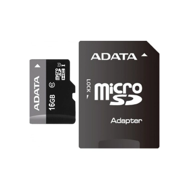 Карта пам'яті A-DATA microSDHC 16GB Premier Class 10 + adapter (AUSDH16GUICL10-RA1) - цена, характеристики, отзывы, рассрочка, фото 1