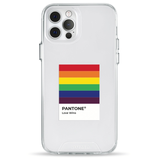 Чехол Pump Transparency Silver Button Case for iPhone 12/12 Pro Pantone Love Wins - цена, характеристики, отзывы, рассрочка, фото 1