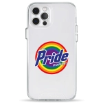 Чехол Pump Transparency Silver Button Case for iPhone 12/12 Pro Pride