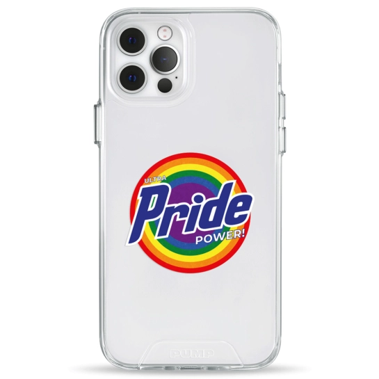 Чехол Pump Transparency Silver Button Case for iPhone 12/12 Pro Pride