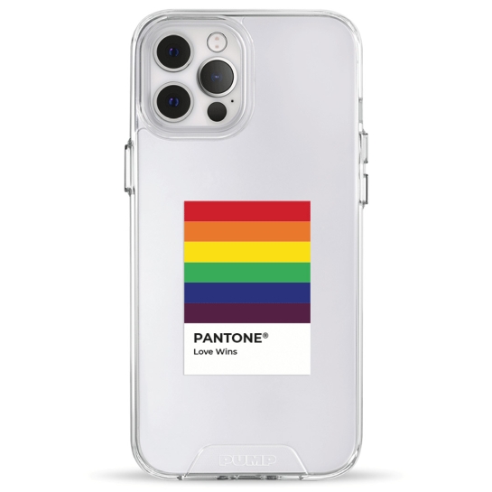 Чохол Pump Transparency Silver Button Case for iPhone 12 Pro Max Pantone Love Wins - цена, характеристики, отзывы, рассрочка, фото 1