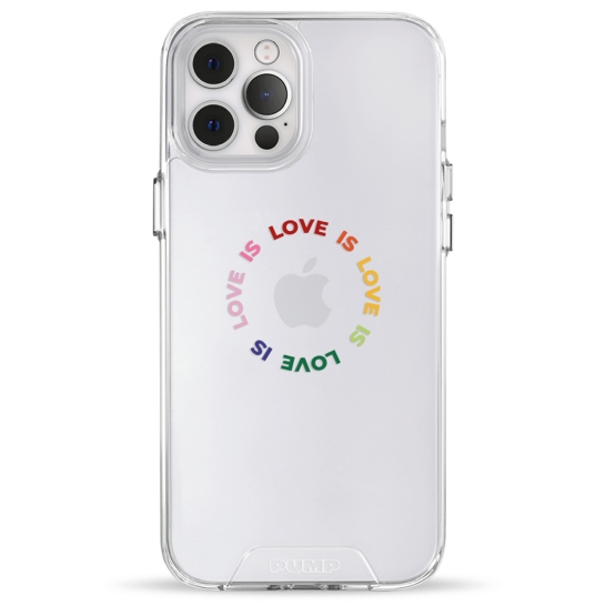 Чехол Pump Transparency Silver Button Case for iPhone 12 Pro Max Love is Love is Love is - цена, характеристики, отзывы, рассрочка, фото 1