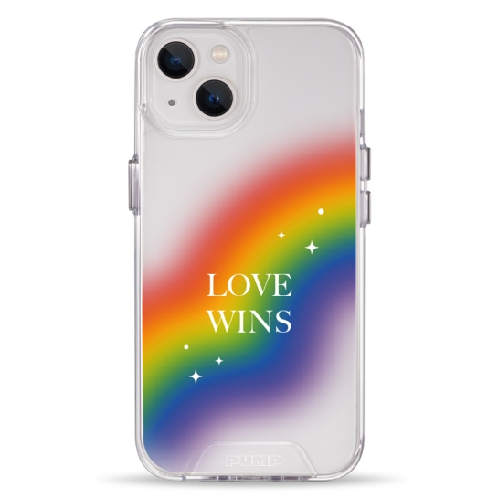 Чехол Pump Transparency Silver Button Case for iPhone 13 Love wins - цена, характеристики, отзывы, рассрочка, фото 1