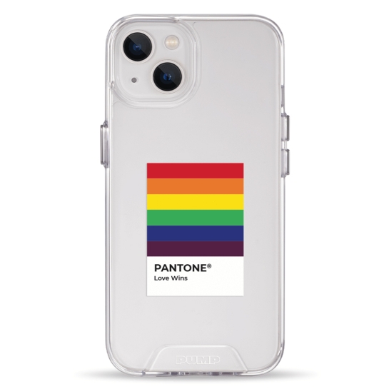 Чехол Pump Transparency Silver Button Case for iPhone 13 Pantone Love Wins - цена, характеристики, отзывы, рассрочка, фото 1