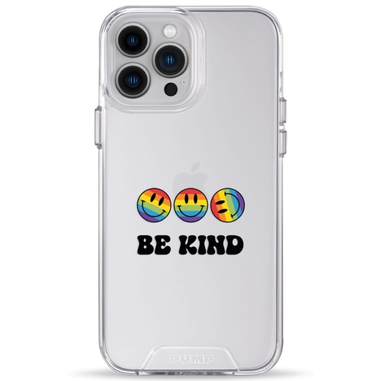 Чехол Pump Transparency Silver Button Case for iPhone 13 Pro Max Be kind - цена, характеристики, отзывы, рассрочка, фото 1