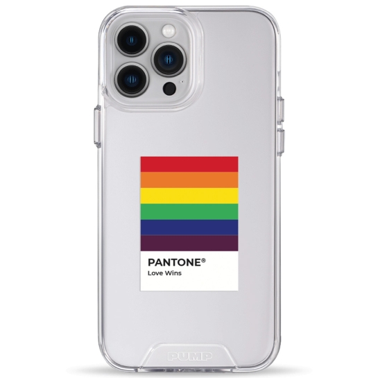 Чехол Pump Transparency Silver Button Case for iPhone 13 Pro Max Pantone Love Wins - цена, характеристики, отзывы, рассрочка, фото 1