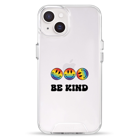 Чохол Pump Transparency Silver Button Case for iPhone 14 Be kind - цена, характеристики, отзывы, рассрочка, фото 1