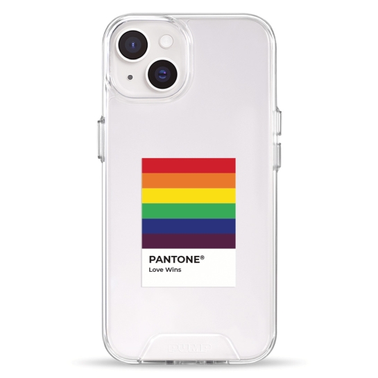 Чохол Pump Transparency Silver Button Case for iPhone 14 Pantone Love Wins - цена, характеристики, отзывы, рассрочка, фото 1